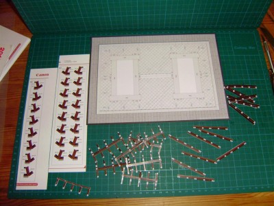 La première planche avec les barrières et la base