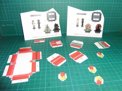 Les socles, les statues et le haut.