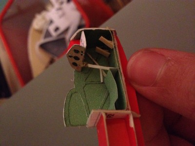 Le cockpit avant de le fermer complètement