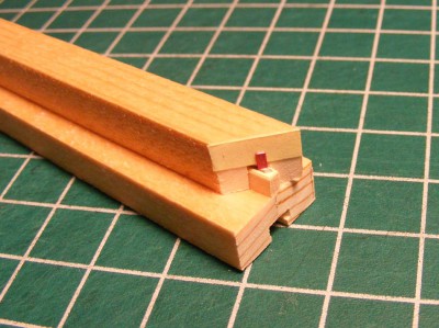 Image 03 First tread glued to ladder frame.jpg