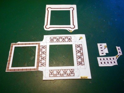 le dernier étage avec les façades à pans de bois.