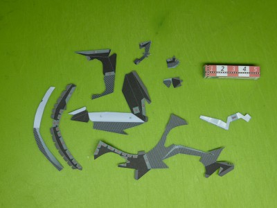 Les pièces découpées