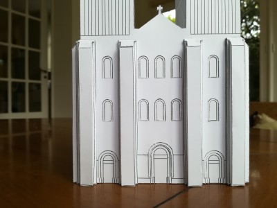 les contreforts de la façade