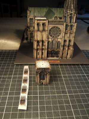 premier niveau avec les culées d'angle à monter