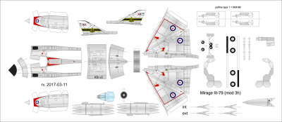 Mirage III-79, le prototype sans canards.