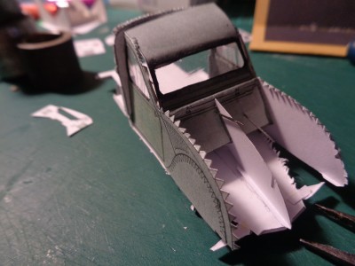 l'avant de la cabine