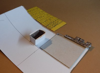 Section de mur 54, assembler les créneaux, insérer le passage...