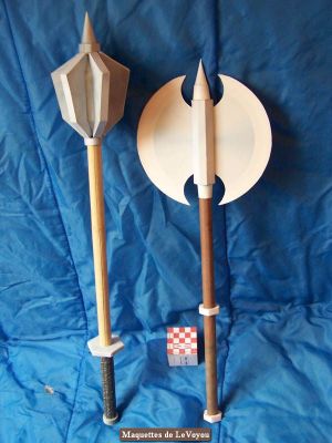 Hache et mace d'arme
