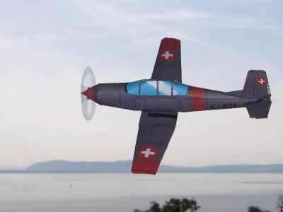 Pilatus P-3
Avion de fabrication suisse dÃ©but d'une sÃ©rie d'avion d'entrainement.

http://avions-papier.hostarea.org/
