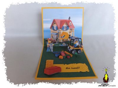 crÃ©ation personnelle de carte pop-up double fente et motifs 3D Ã  la mousse
